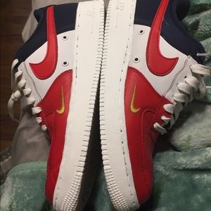 Air Force 1s and a custom Air Force one